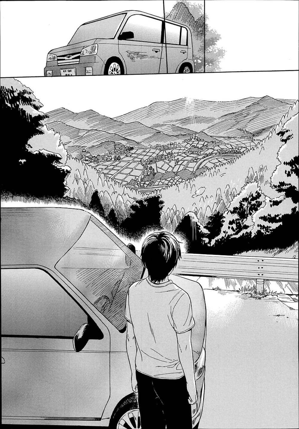 【エロ漫画】車で山の中に連れて行かれて手マンされるJC…カーセックスしたりラブホでハメ撮り中出しイチャラブセックス【関谷あさみ：山】