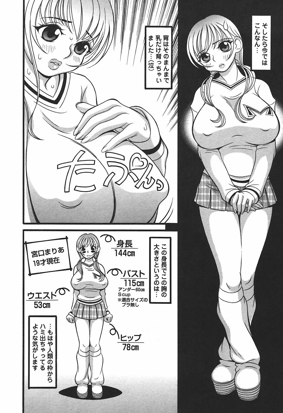 【エロ漫画】背が小さくおっぱいだけ育っちゃったお姉さん…おっぱい揉みやパイズリをして乳首でコリコリしてオナニーすると絶頂イキしちゃう【セキケン：宮口まりあの事情】