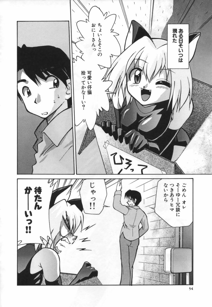 【エロ漫画】拾ってくれたご主人さまを誘惑しちゃう猫耳娘…ご奉仕フェラをして生ハメ中出しイチャラブセックスで絶頂アクメ堕ちしちゃう【みずきひとし：ひろって! ご主人さま】